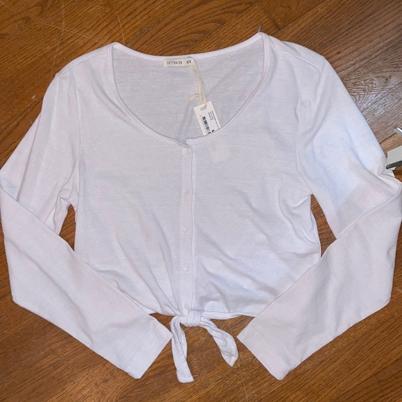 Cotton On Penelope button thru tie long sleeve sweater top - Picture 1 of 2
